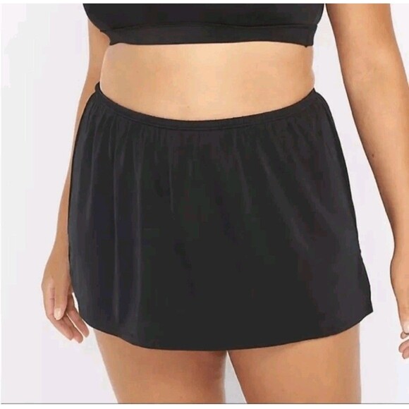 Cacique Other - NWT Swim by CACIQUE Size 22 Black Swim Skirt Built In Briefs Stretch